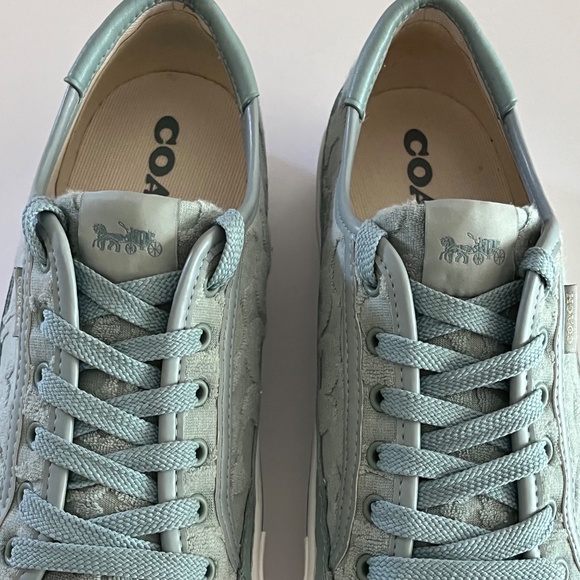 Women’s COACH Citysole Platform Sneakers in Signature Terry Cloth Aqua Size 8B - Picture 7 of 13